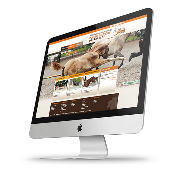 Création de la charte graphique, webdesign pour le site internet de l'écurie Alias
