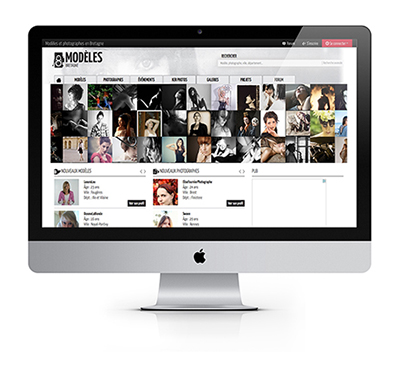 Création de la charte graphique, webdesign pour le site internet Modeles Bretagne